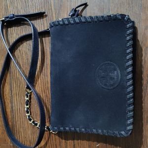 Tory Burch Marion Suede Combo Crossbody